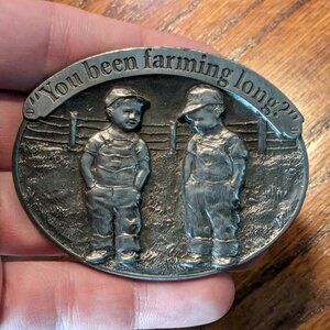 LITTLE FARMERS Vintage '88 D Jacobs You Been Farming Long USA Silver